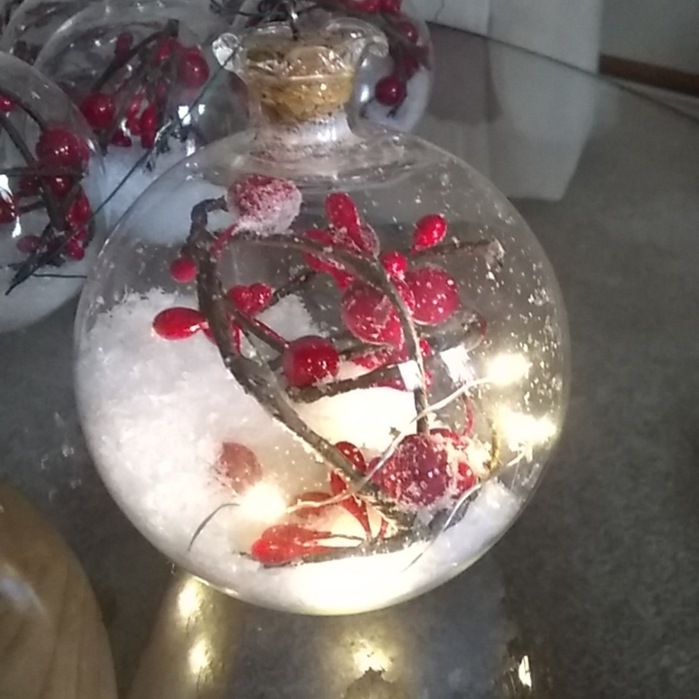 set of 12 light-up ornaments